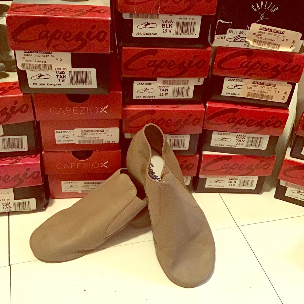 Tan Children Jazz Shoe